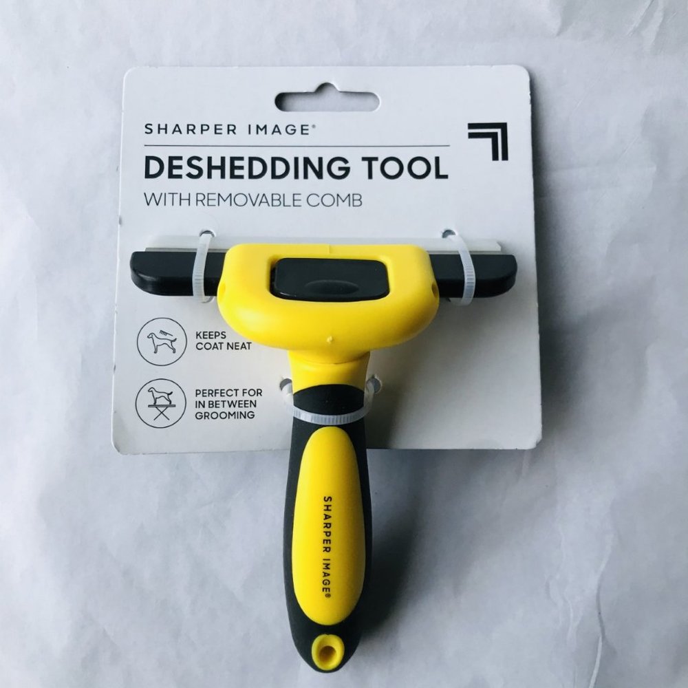 Dog Sharper Image  Deshedding Tool  with Removable Comb